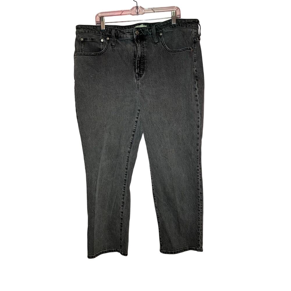 Madewell Grey Wash The Perfect Vintage Straight Jean High Rise Size 20W